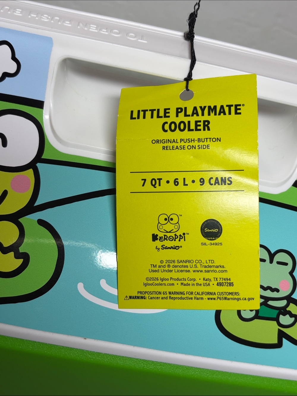 Sanrio Hello Kitty KEROPPI 6 Cans Cooler Insulated Igloo Playmate NWT - Picture 10 of 10